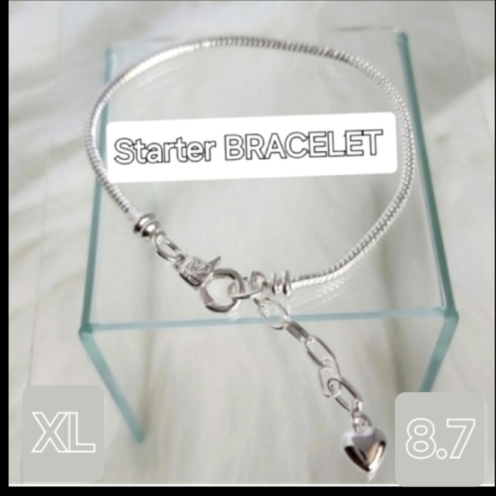 SILVER Charm Bracelet Starter Bracelet Only No Charms 8.7